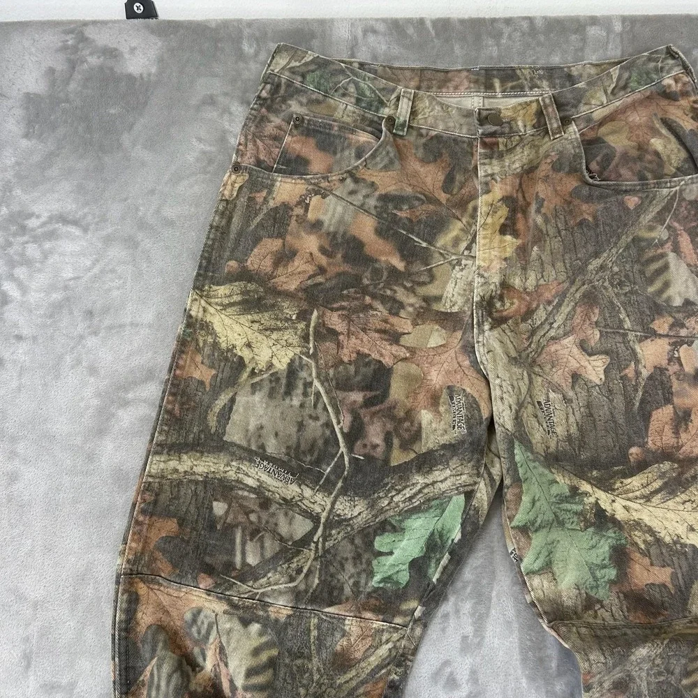 Wrangler 97GR1M Jeans Mens 36x34 Brown Camo Straight Hunting Denim Pants Outdoor